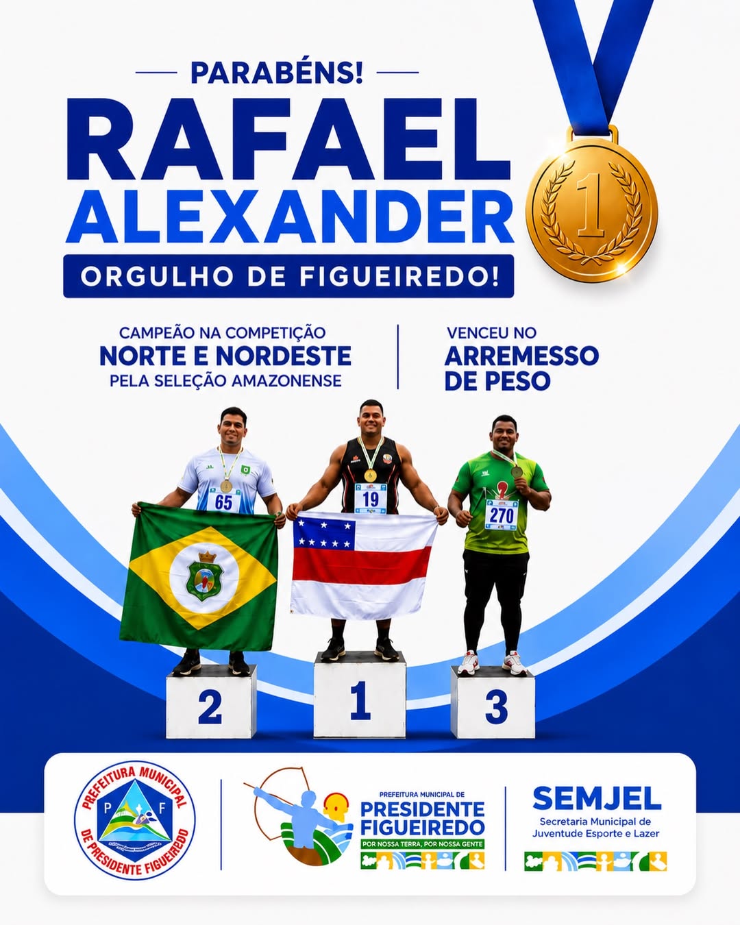 Atletismo de Presidente Figueiredo conquista destaque nacional em Recife