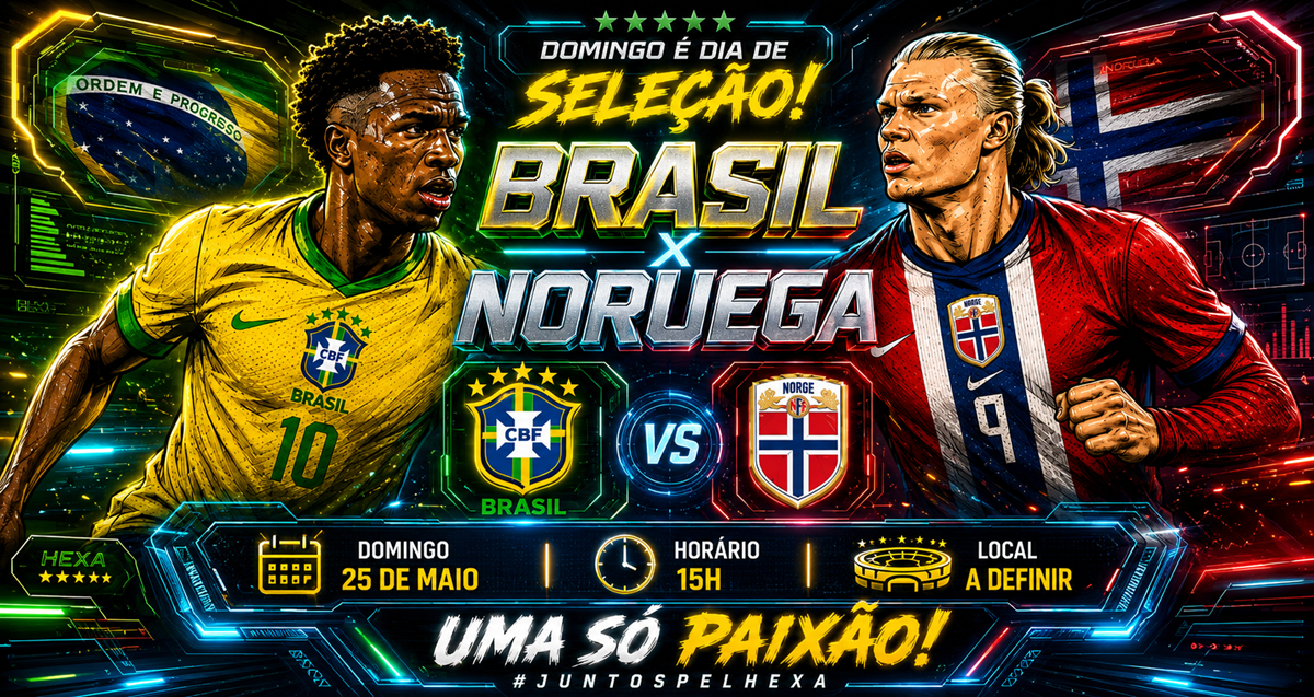Brasil busca vaga nas quartas diante da Noruega na Copa do Mundo 2026
