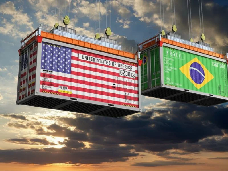 Tarifa dos EUA aumenta pressão sobre exportações brasileiras e comércio exterior
